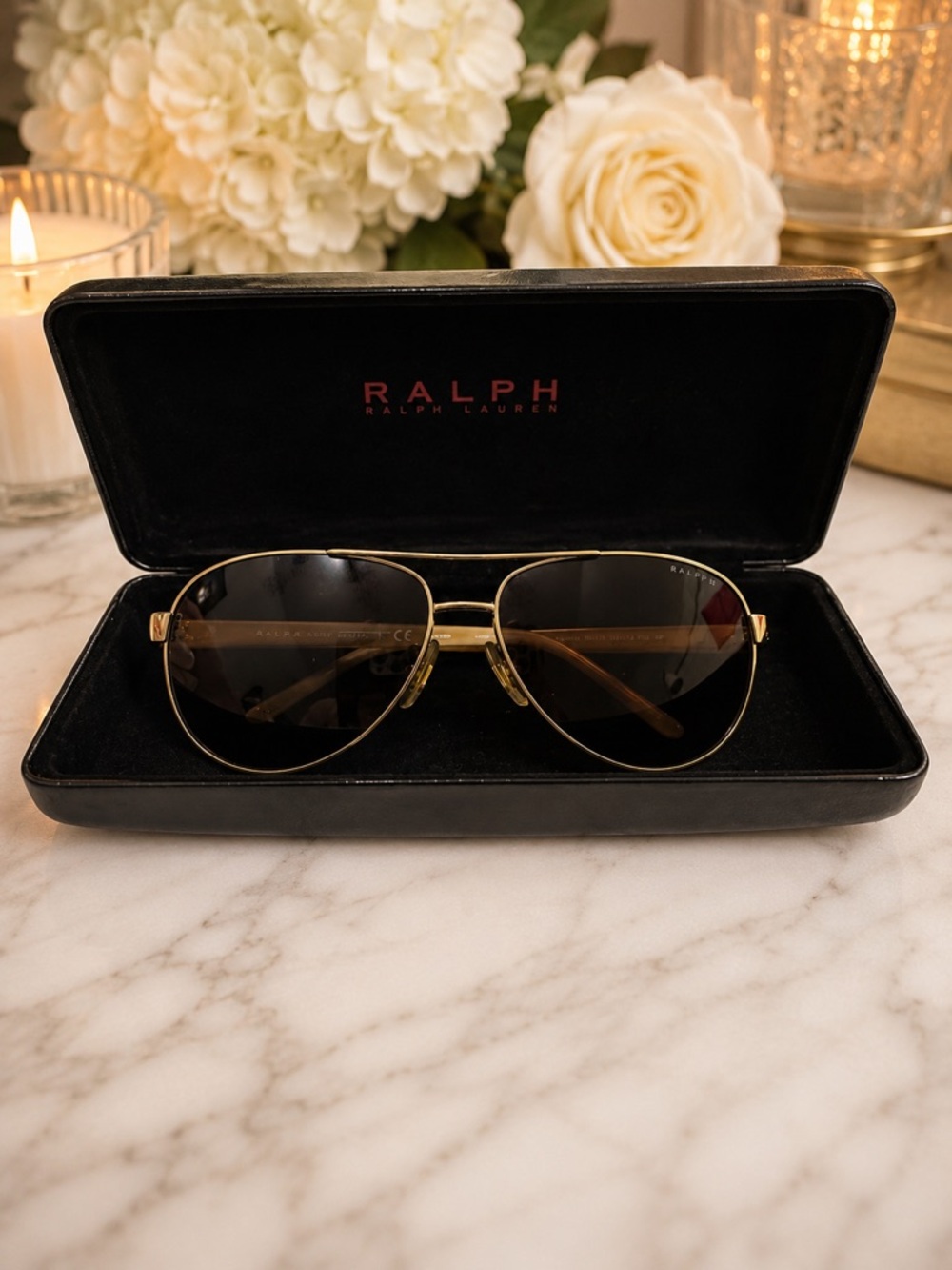 Ralph Lauren Polarized Aviator Sunglasses - Picture 2 of 6